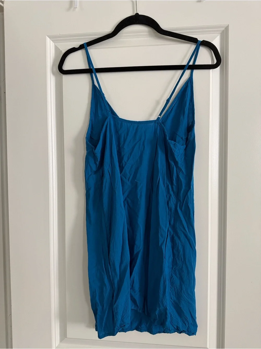 Free People Teal Blue Lace V-Neck Mini Dress